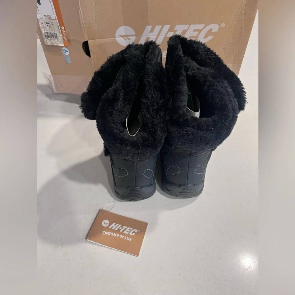 Hi-Tec‎ HS13G Women's Sz 6 Black/Charcoal Abisko 200 WP WOS Faux Fur Lined Boots